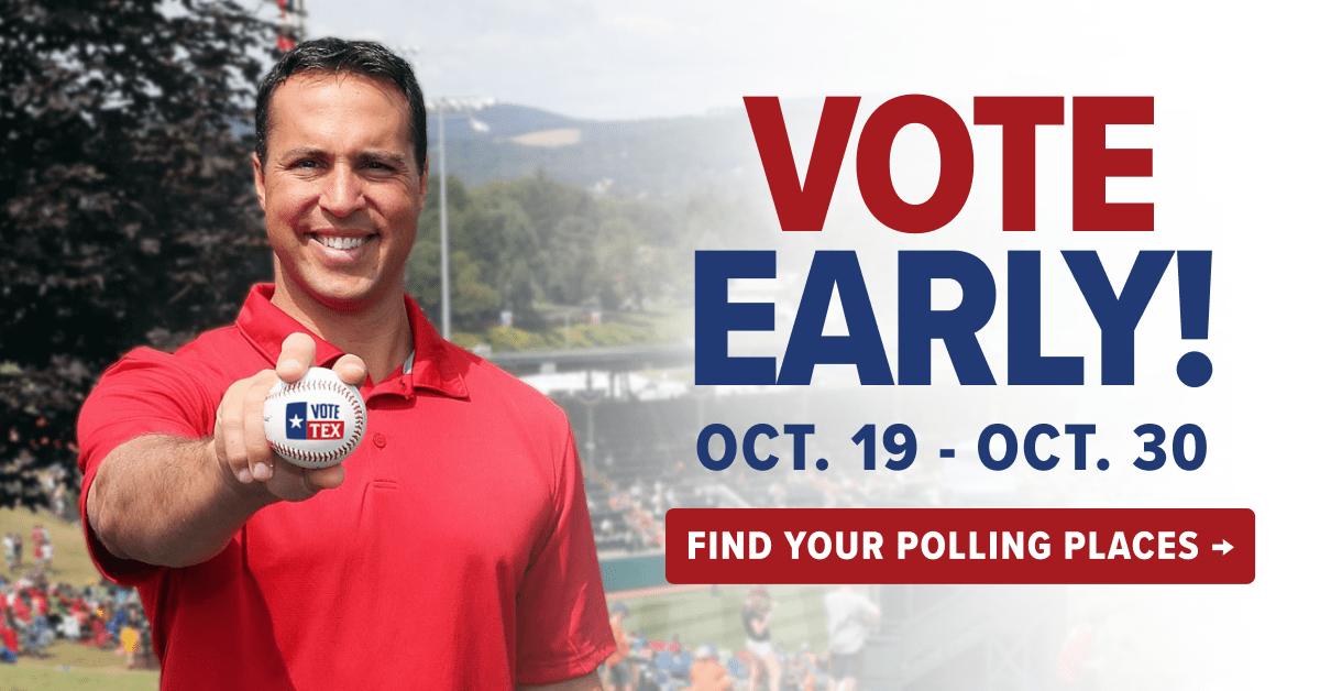 Vote Early! Oct. 19 - Oct. 30. Find your polling places.